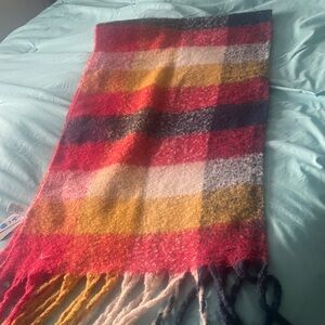 Time and Tru Red and Yellow Blanket Scarf